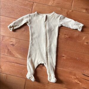 Quincy Mar Newborn Waffle footie in Lemon